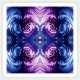 The Kaleidoscope Swirl Pink and Blue Sticker